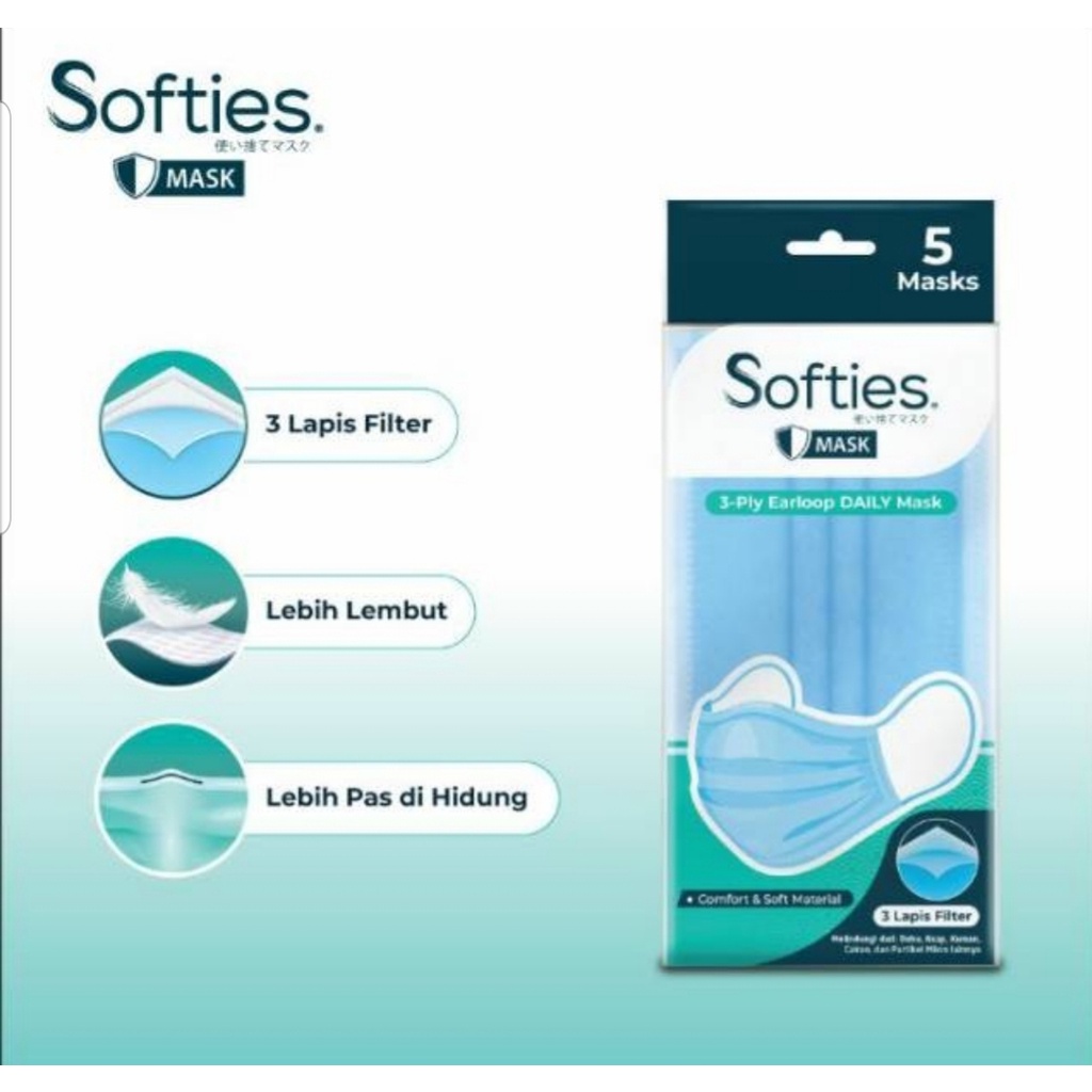 Softies Daily Mask 5S / Toko Makmur Online