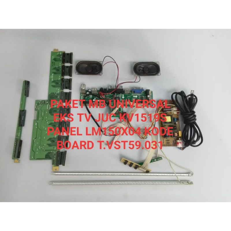 PAKET MB UNIVERSAL EKS TV JUC KV1519S PANEL LM 150X04 KODE BOARD T.VST59.031