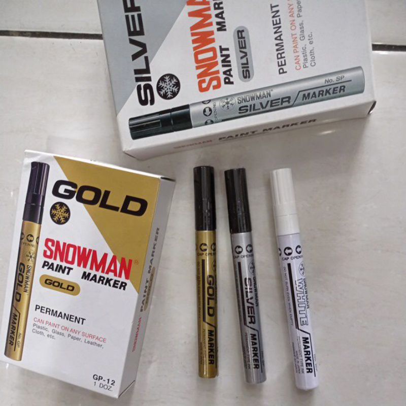 

spidol snowman paint marker wp-12, cp-12, gp-12