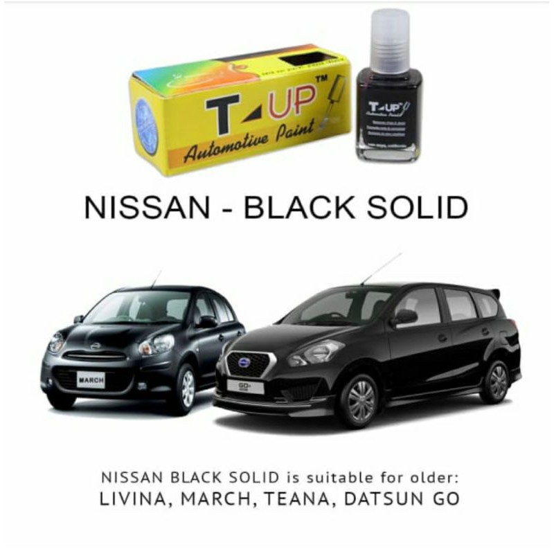 T-Up cat oles Nissan black solid contoh cat hitam Nissan livina march sample cat mobil Nissan hitam