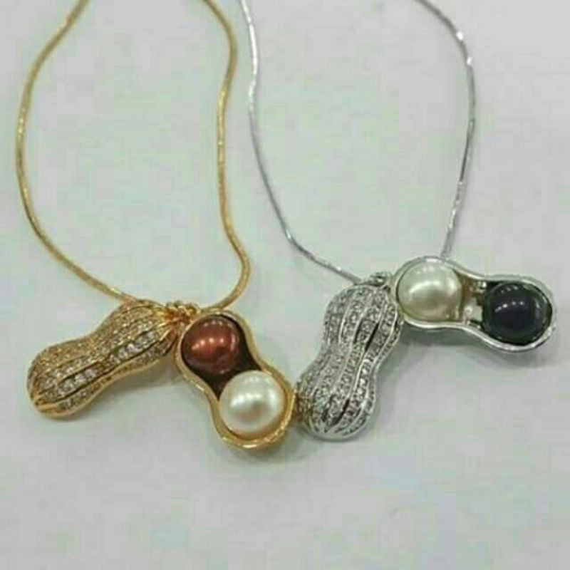 kalung kacang mutiara asli lombok kalung model kacang mutiara tawar