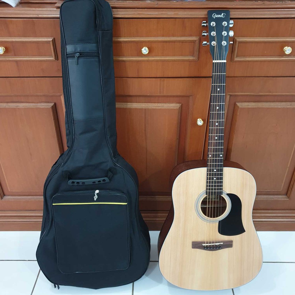 Sarung Gitar Impor Busa Tas Akustik 4/4 Fullsize Hitam Guitar Bag