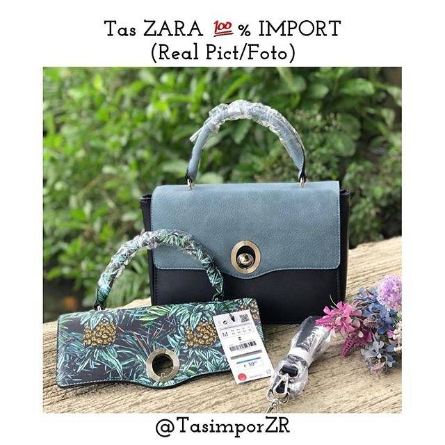 SALE  Tas Zara Flap 100% ORIGINAL IMPORT- Tas Selempang 2 tutup Realpict