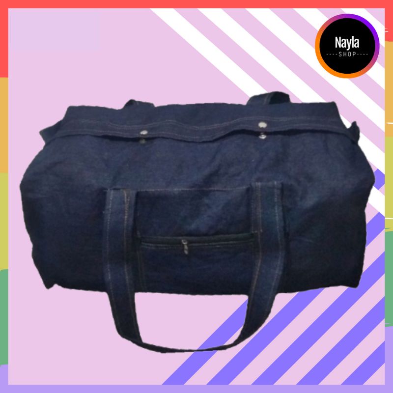 Tas Jinjing Barang Pakaian Pria Wanita Duffel Bag Medium Size Cowok Cewek Remaja Outdoor Travelling 