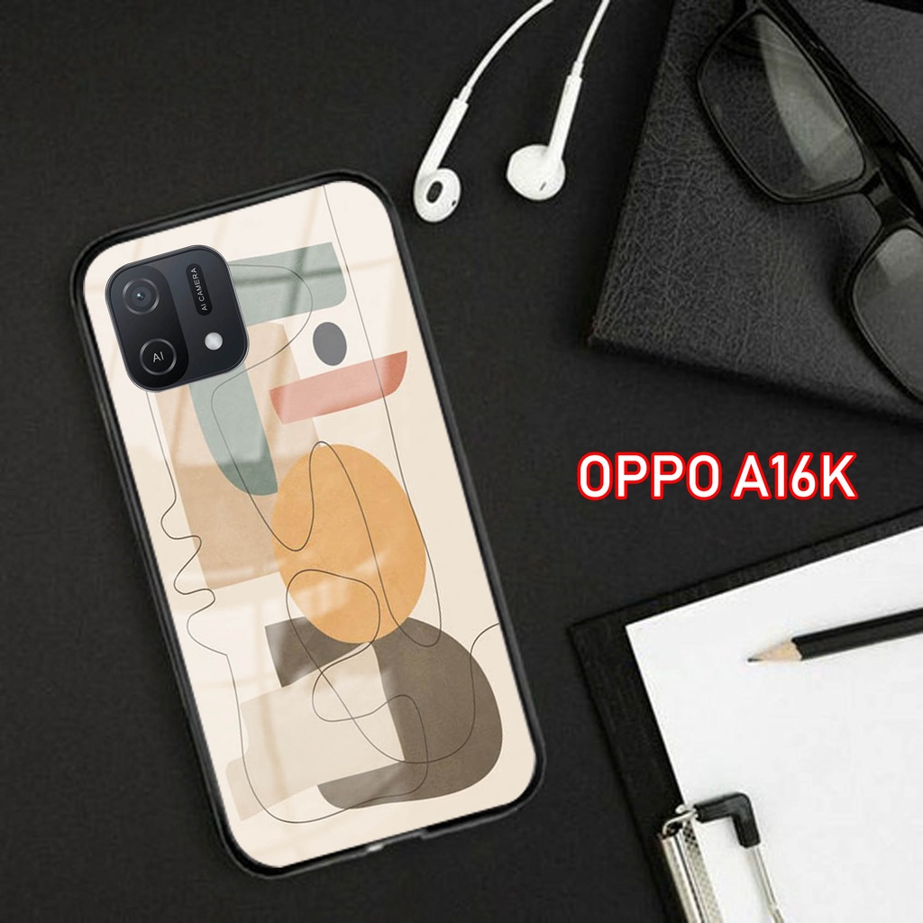 Softcase Glass Kaca [K30] OPPO A16K Terbaru Casing Handphone-Pelindung Handphone