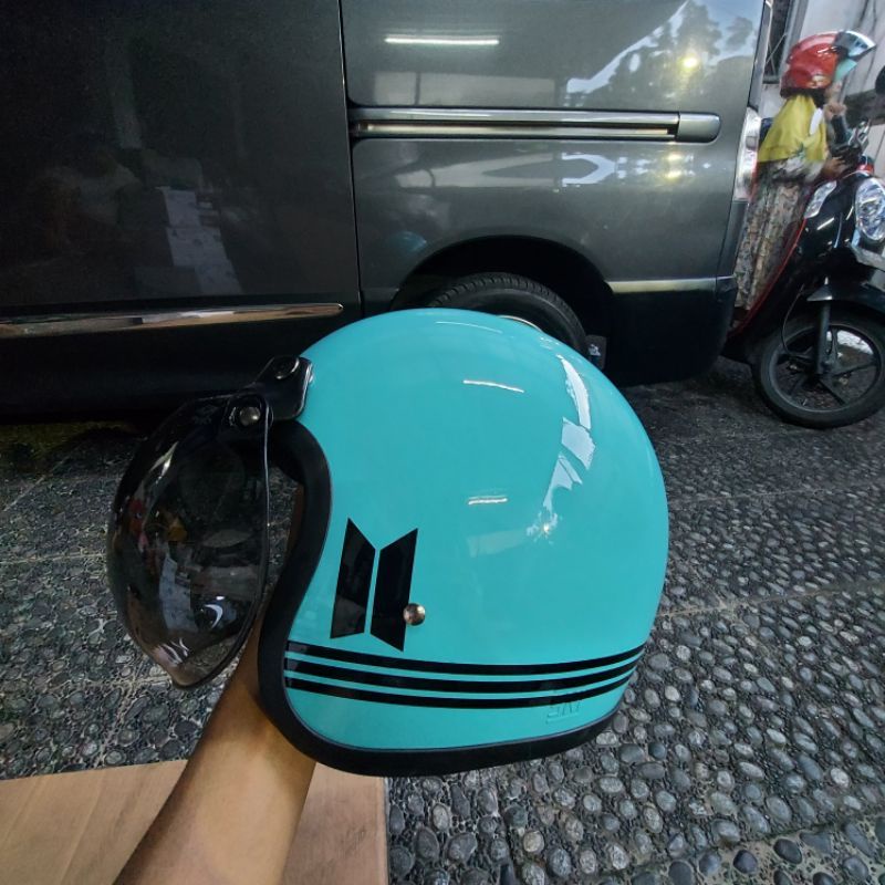 Helm  Retro BTS Korea SNI Dewasa Full Leher Style