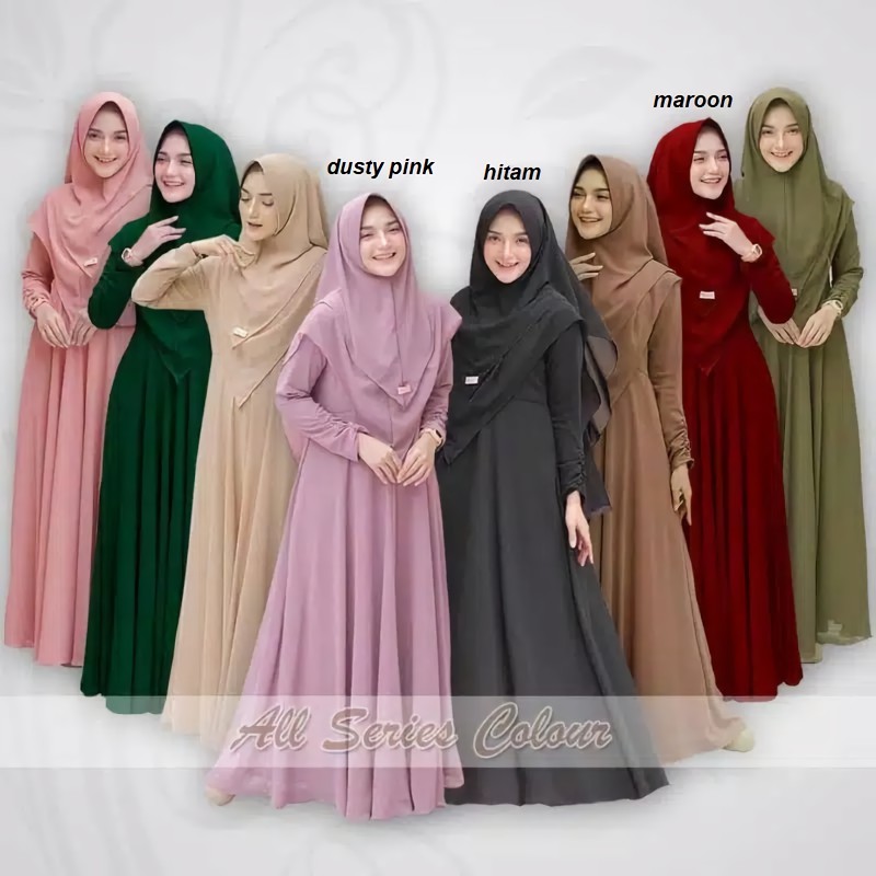 GAMIS MAYRA SYARI + KHIMAR | Size 5L XXXL XXL XL L M S | SYARI JUMBO
