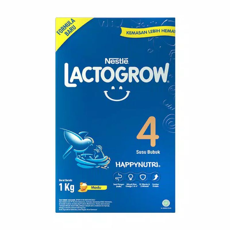 susu lactogrow 4  rasa vanila / madu  1kg