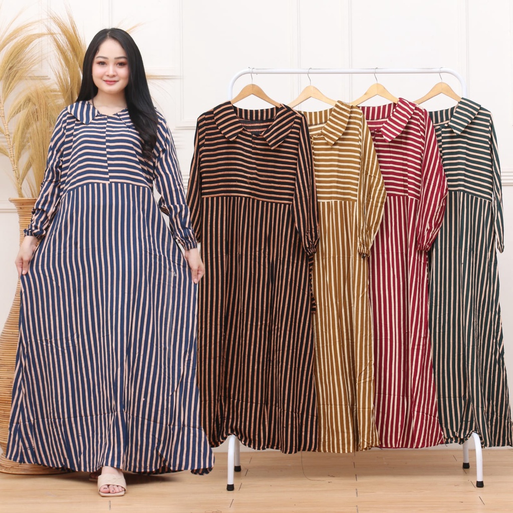 Jual Longdress Garis | Longdress Arabian | Gamis Arabian Garis