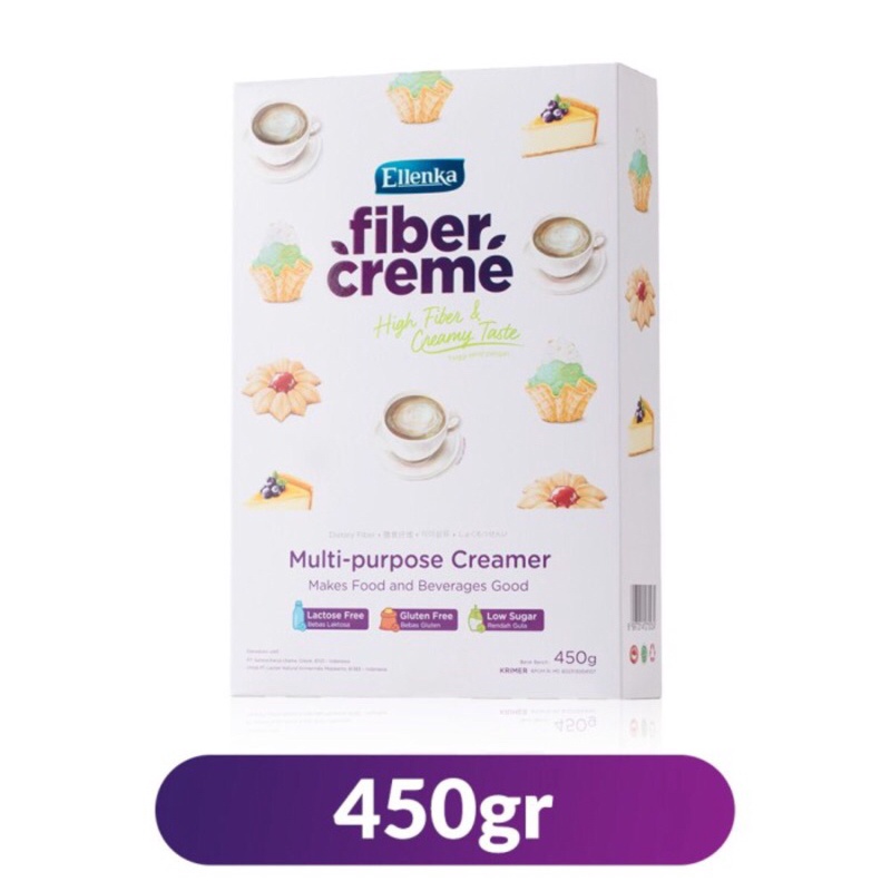 Krimer Keto Fiber Creme Ellenka Creamer Sehat Pengganti Santan 450gr