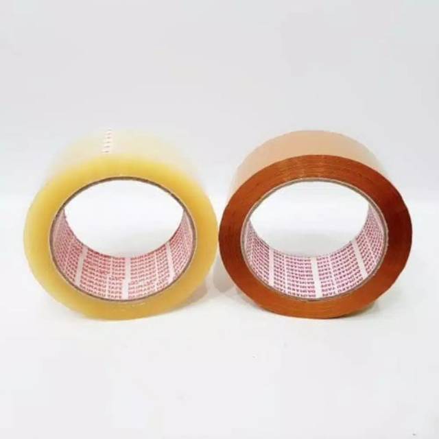 

Lakban bening dan coklat 2inchi 90 yard (harga perslop)