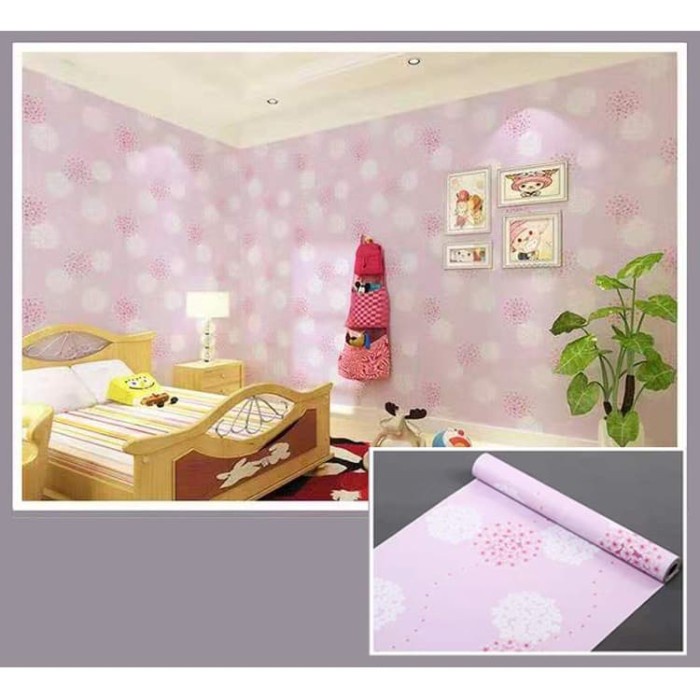 misi- Wallpaper Sticker Motif Bunga Sakura