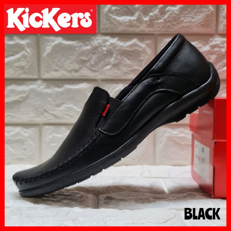 SEPATU KERJA KANTOR PRIA KICKERS ASLI KULIT / SEPATU PANTOFEL SLIP ON FORMAL COWOK / SEPATU MOCCASIN FORMAL / SEPATU WEDDING RESMI BISNIS