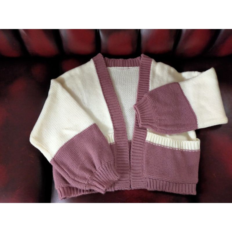 MURAH/ NAKARA CARDI RAJUT PREMIUM TEBAL /3Get Halus dan Adem-Delima Nila