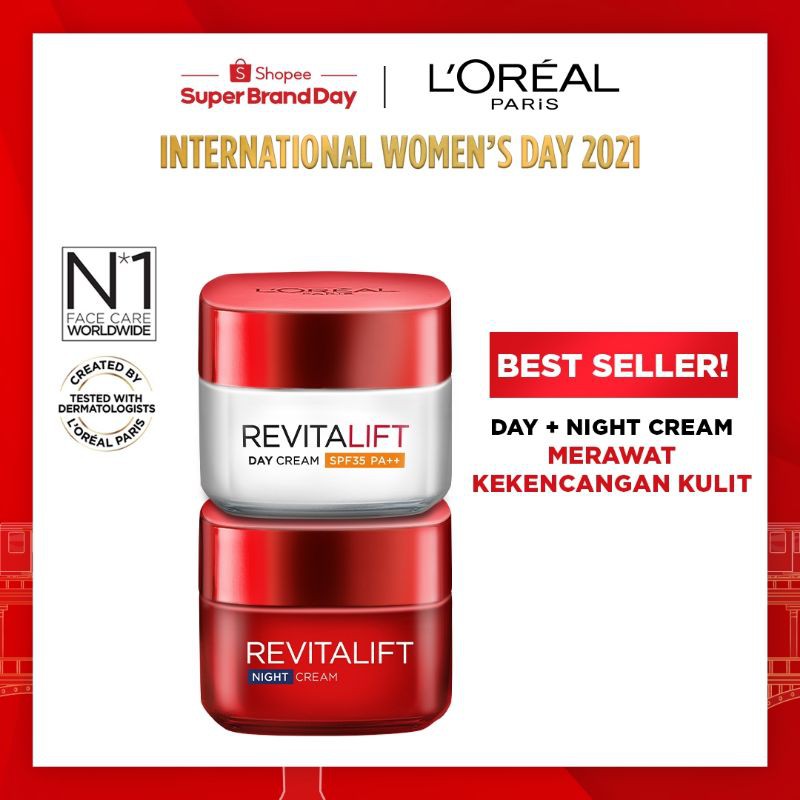 L'Oreal Paris Revitalift Anti-Wrinkle Set Day 50 ml, Night 50 ml Exp2025