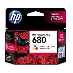 Tinta Original Catridge Cartridge Catrid HP 680 HP680 Warna Color Hitam Black F6V27AA 1115 2135 3635