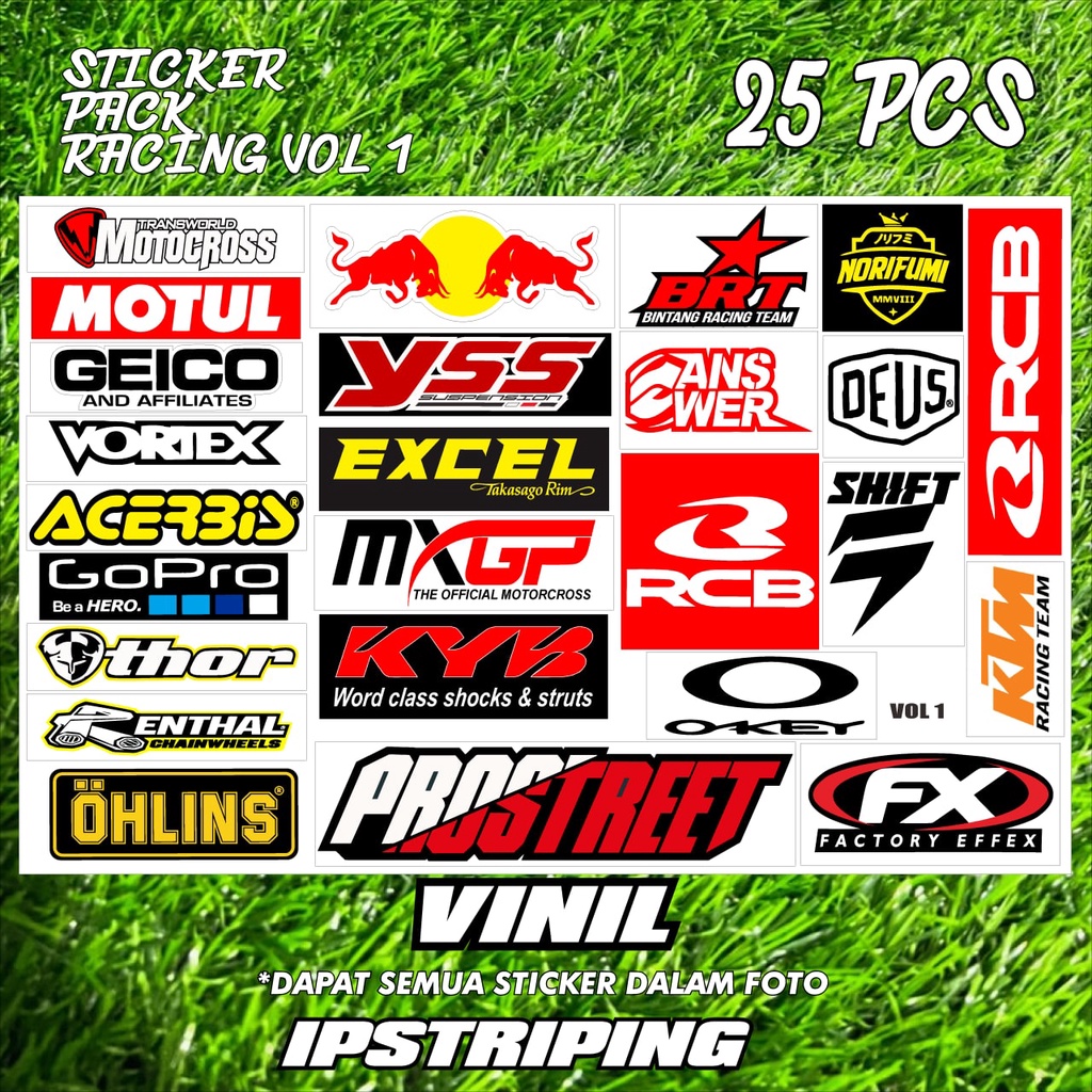 STICKER PACK RACING / RACING / STIKER PACK / STIKER MOTOR / STICKER BALAP CUTTING.KODE.01