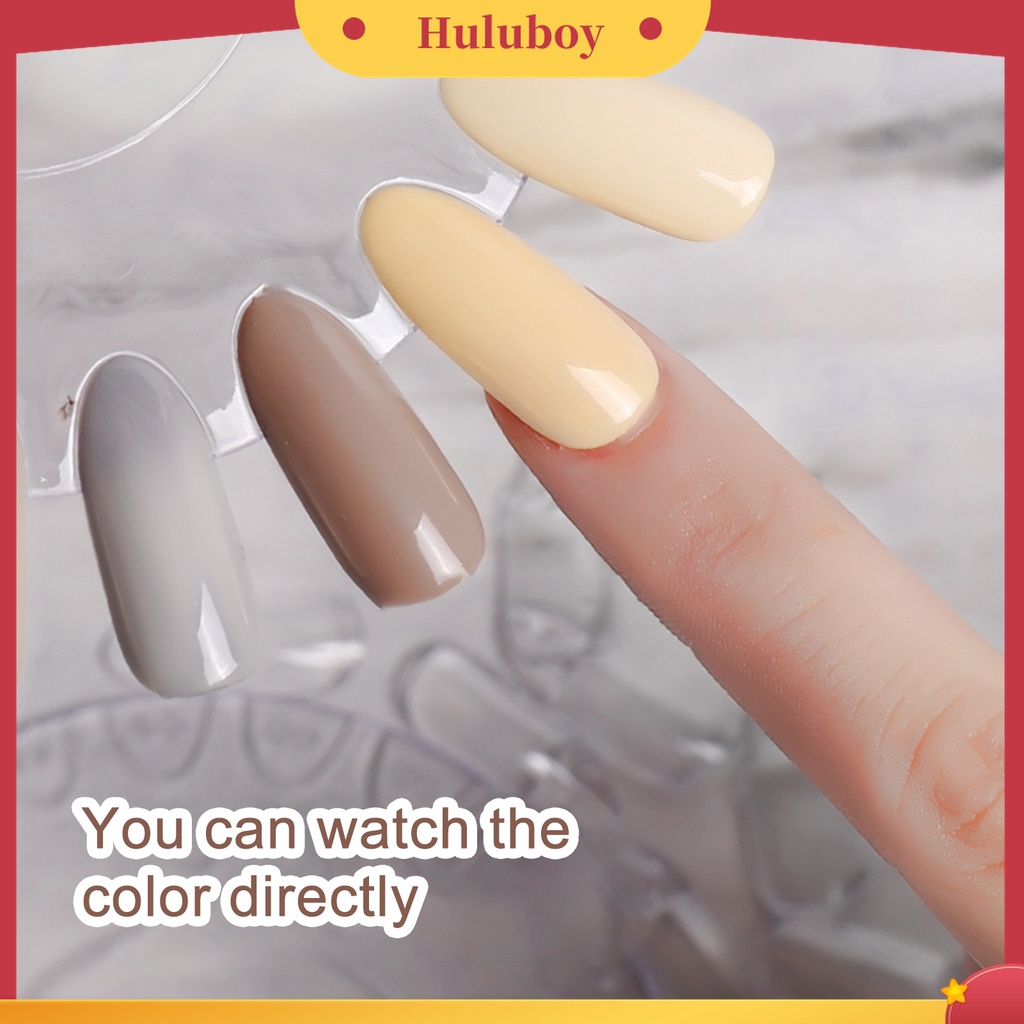 Huluboy Huluboy♡ Piring Display Warna Kutek UV Gel Bentuk Bulat Bahan Akrilik Untuk Manicure