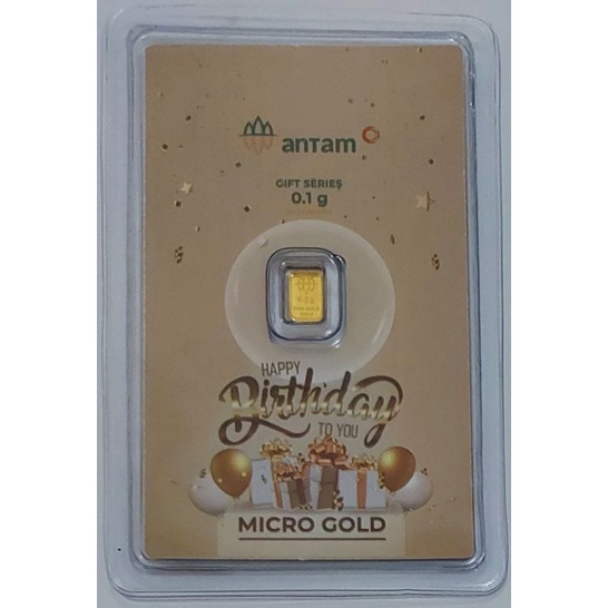 Logam Mulia Antam Hartadinata Gift Series Happy Birthday To You 0.1 Gram