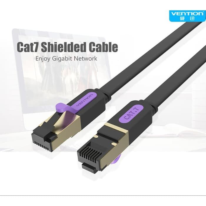 Kabel LAN Vention ICA 8M Cat7 Flat PREMIUM High Speed FTP Shielded