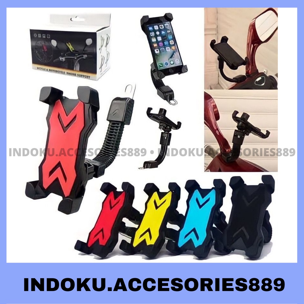 Holder Motor Universal GPS HP Mount HM-06 4 Sisi Spion.