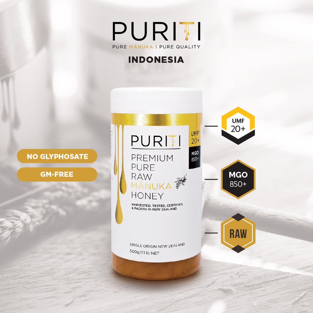 

Puriti Raw Premium Manuka Honey UMF 20+ 500 gram