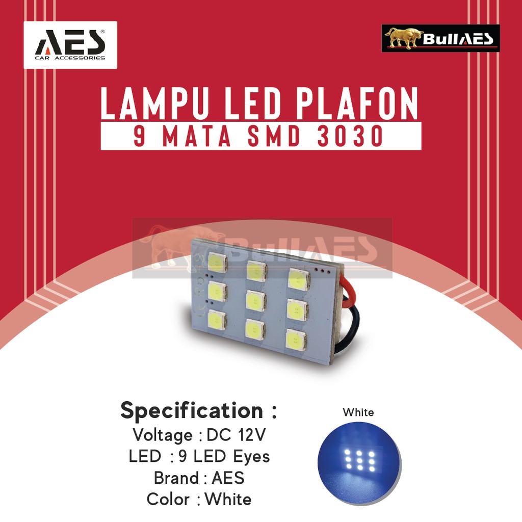 Lampu LED Plafon 9 Mata SMD 3030 Premium Quality Merk AES