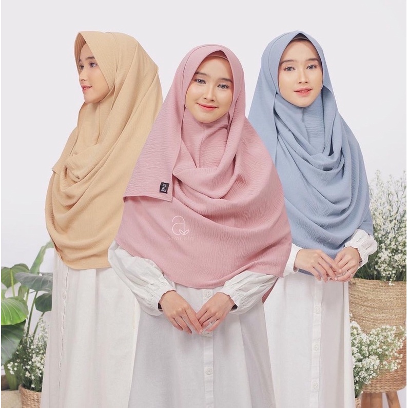 AZMEELA MAIRA MAIDA PASHMINA INSTANT BAHAN CRINCLE