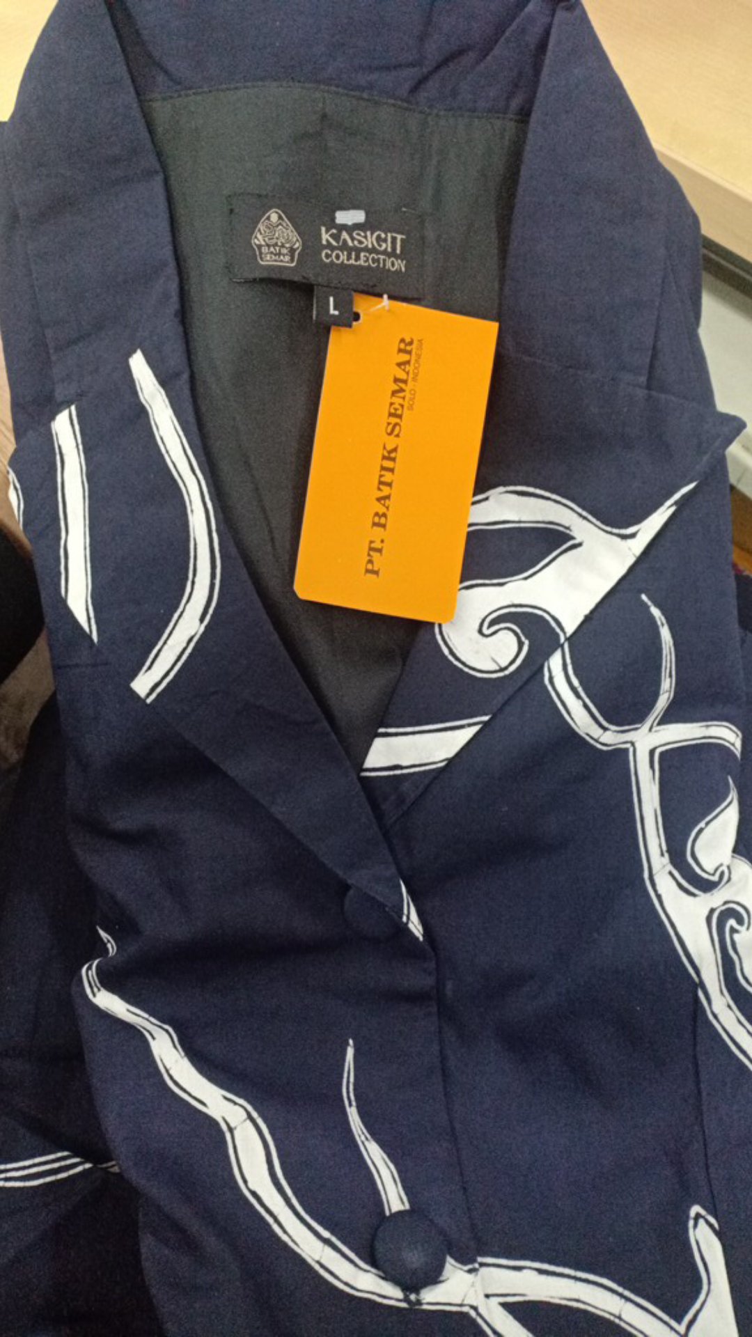 Batik Semar Rd Peaked Lapel - Pi Tl Pk Hp 8a - Hitam Putih