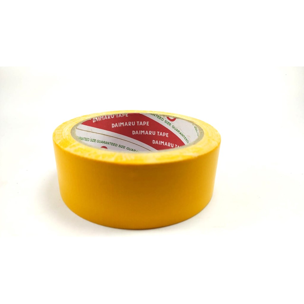 DAIMARU CLOTH TAPE WARNA / LAKBAN KAIN WARNA UKURAN 36mm X 12M - 1PCS [Kuning]