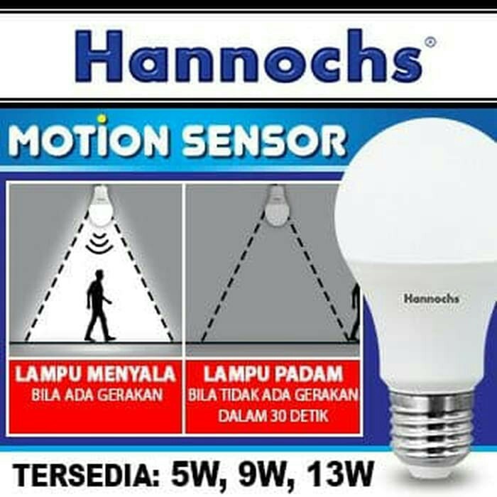 Lampu LED Hannochs Motion Sensor 5w 5 Watt Deteksi Gerakan