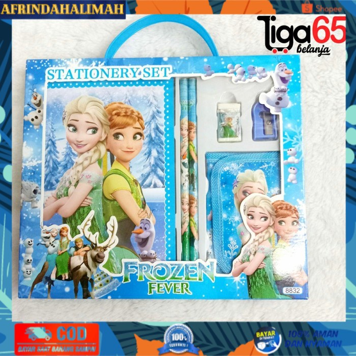 

[TERBARU] 365 STATIONARY SET Alat Tulis Karakter Fancy Plus Pencil Case - Frozen