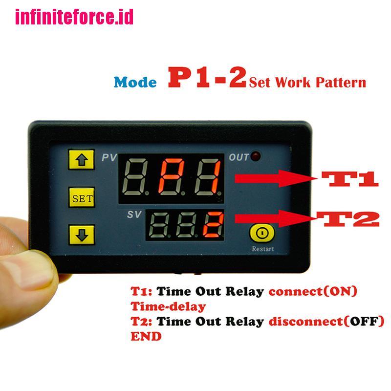 DC 12V 20A Digital Display Time Delay Relay Timing Timer Cycling Module 0-999h