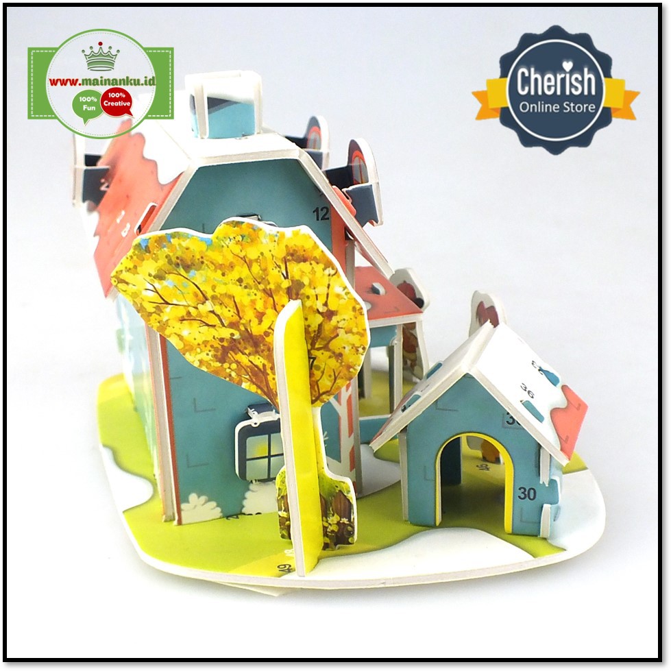 Puzzle 3D Mini | SWEET HOME | Mainan Anak Libur Sekolah - 1688N