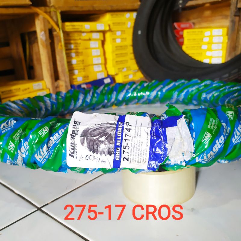 DIJAMIN ORI BAN LUAR TAHU CROS 275-17 KINGLAND BAN LUAR RING 17 BAN TAHU BESAR BAN MOTOR CROSS KINGL
