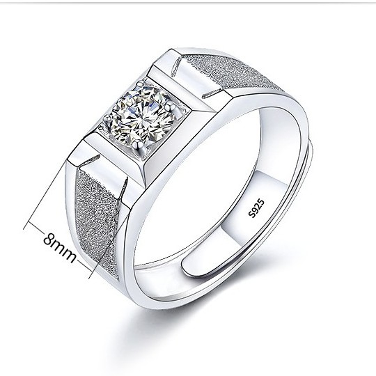 Cincin Silver 925 Hias Berlian Untuk Pria