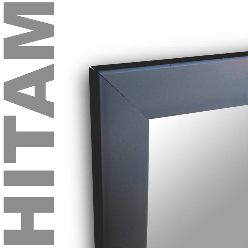 Aesthetic Cermin dinding gantung minimalis Cermin makeup Cermin dinding murah 65x25-Hitam