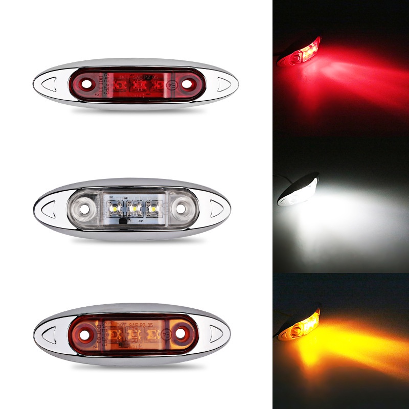 12 V 24 V Putih LED Side Marker Light Clearance Lamp 10-30 V Mobil Truk Lampu Trailer Lampu Traktor Lampu Belakang Lampu Eksternal