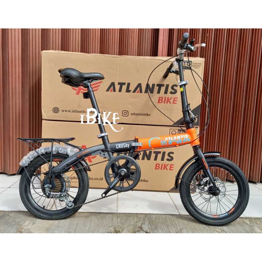 Murah! Sepeda Lipat 16&quot; ama 20&quot; Atlantis Crossby Cakram 7 Speed Shimano