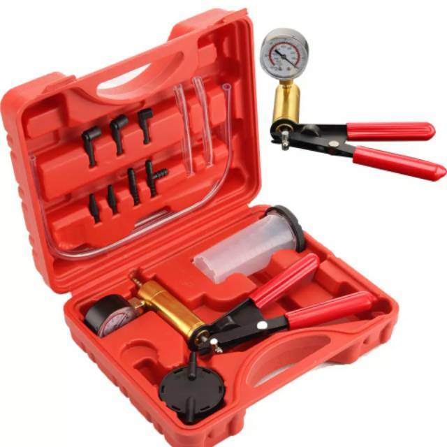 Brake Bleeder Kit Bleeding Rem ABS  Pompa Tester Kit DIY Cairan Rem Pressure Vacuum Gauge Mobil