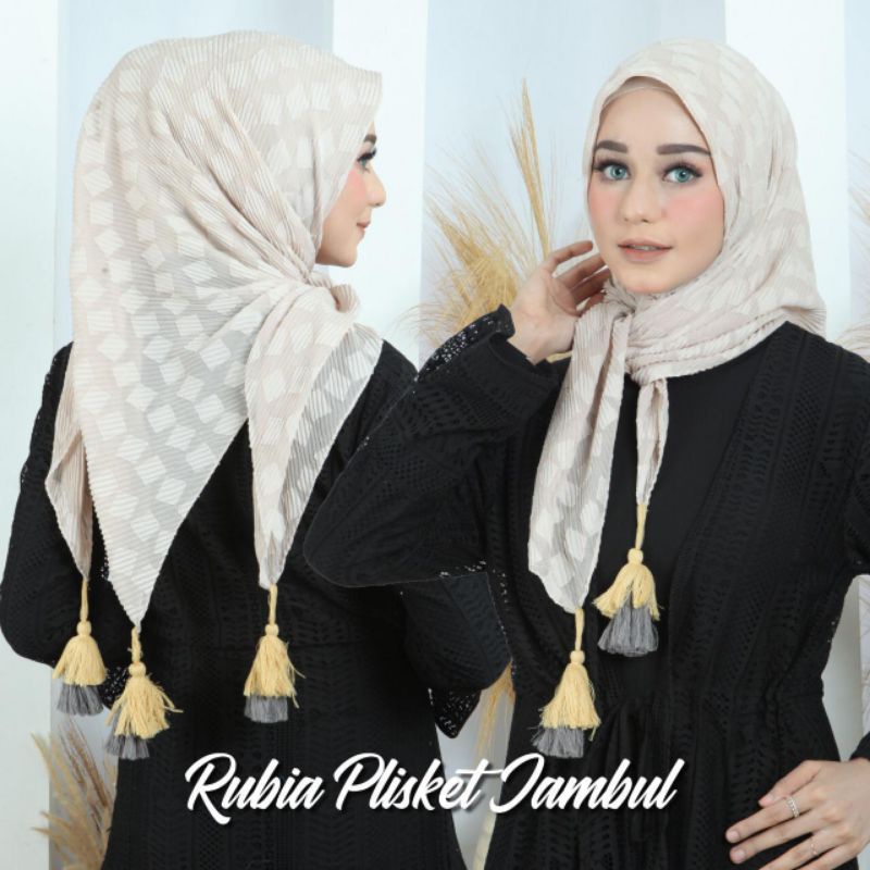 (R) SEGIEMPAT RUBIA PLISKET JAMBUL ORI AZARA • 3 MODEL SEGI EMPAT
