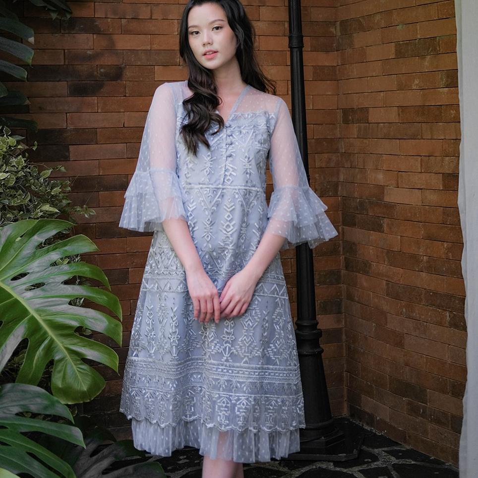 Sudah READY.. Miss Nomi - Edelweiss Dress Pesta Kondangan / Dress Brukat / Dress Brokat / Party Dres