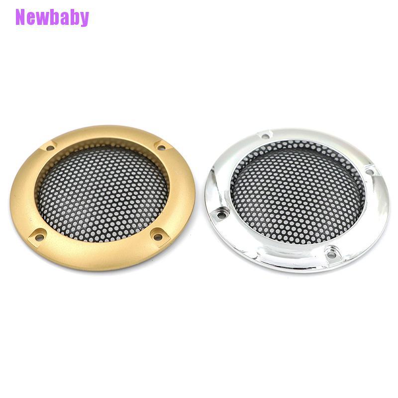 (Newbaby) 2pcs / Set cover speaker Audio 2 &quot;Bahan mesh metal Bentuk Bulat Untuk Dekorasi