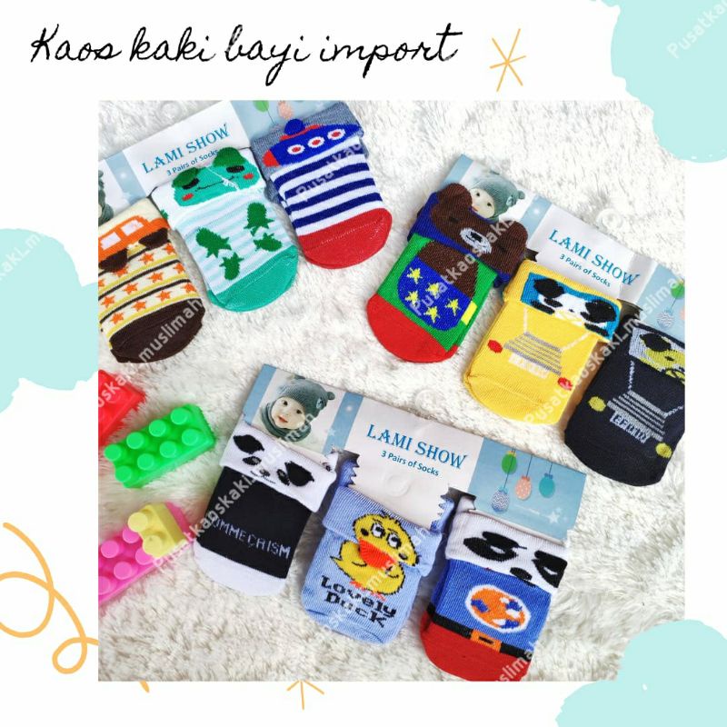 [12 PASANG] KAOS KAKI BAYI