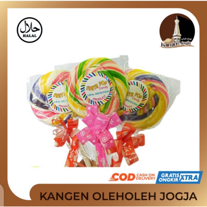 

Permen Lolipop 6,5 - 7 Cm bentuk SPIRAL LOVE BULAT untuk hadiah atau souvenir / jajanan anak