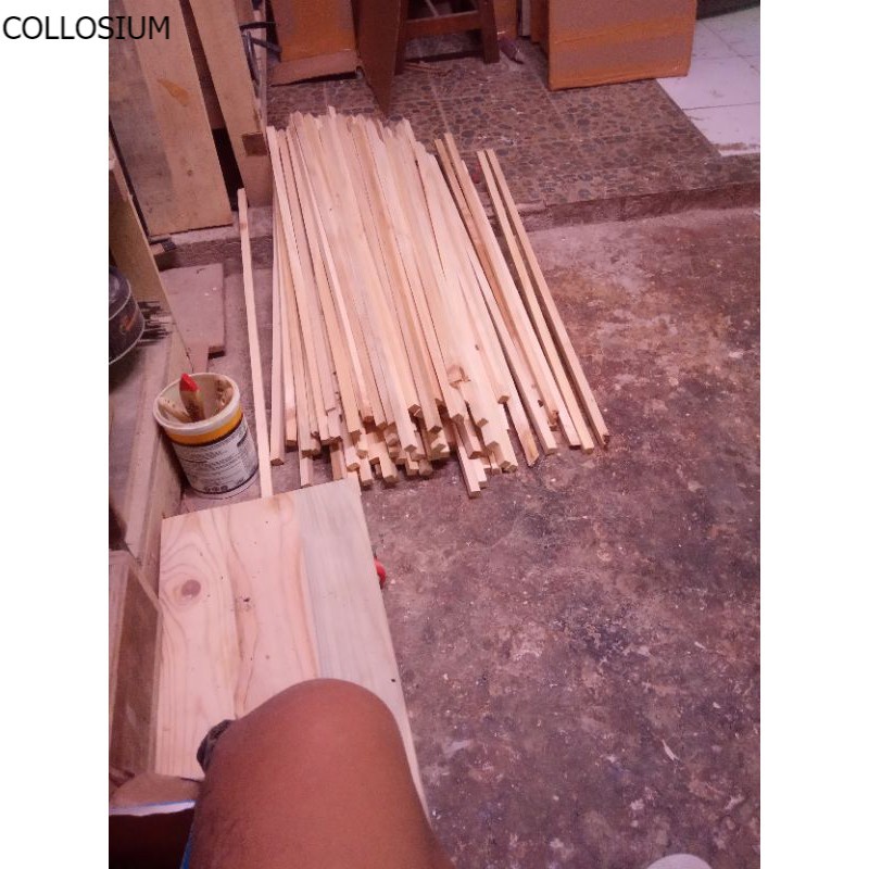 Reng Kayu List 100x1x1 Isi 12pcs Kayu Jati Belanda Reng Kayu Pinus Kualitas Kayu Super Halus Licin R