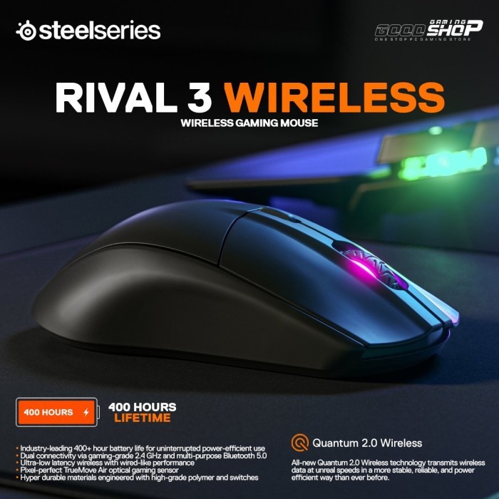 Steelseries Rival 3 Wireless Gaming Mouse