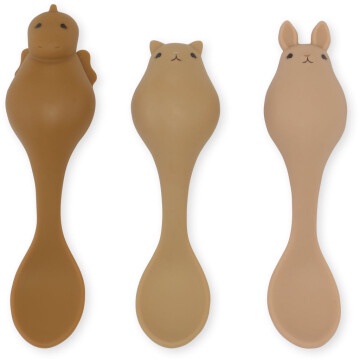 Konges Slojd 3 pack friends spoon silicone