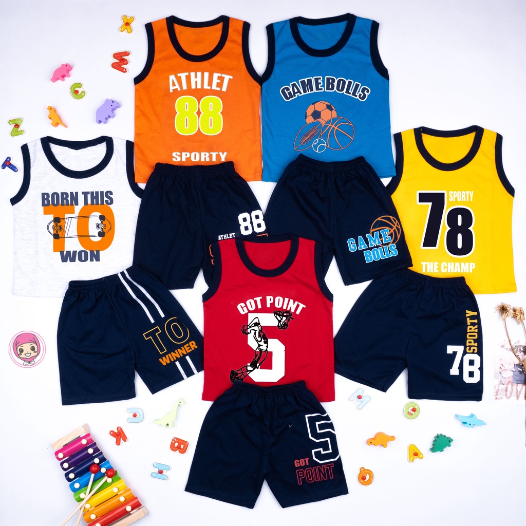IL - SETELAN SINGLET SPORT EDITION ANAK UNISEX COWOK/CEWEK USIA 0 - 3 THN