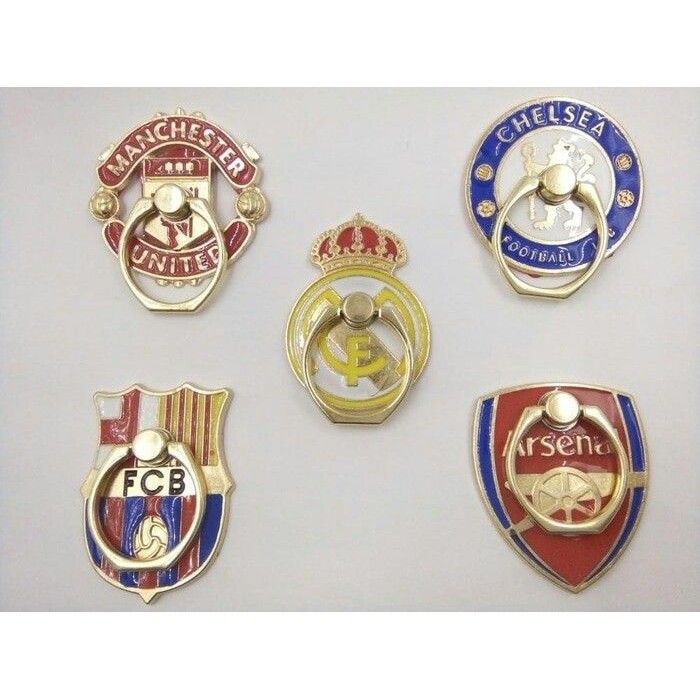 iRing Ring Holder Football Chelsea Arsenal Barcelona MU RealMadrid iRing Bola